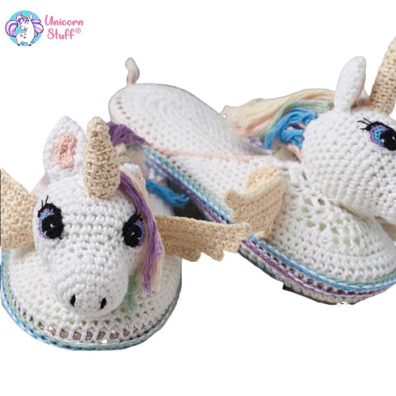 crochet unicorn slippers pattern