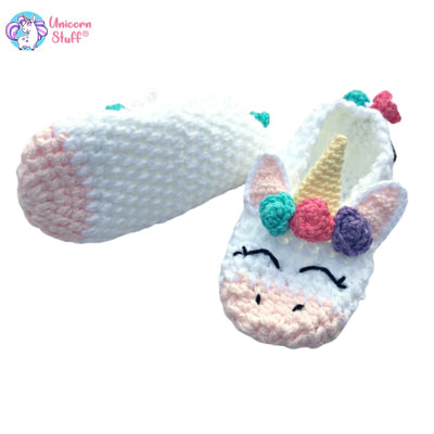 crochet unicorn slippers