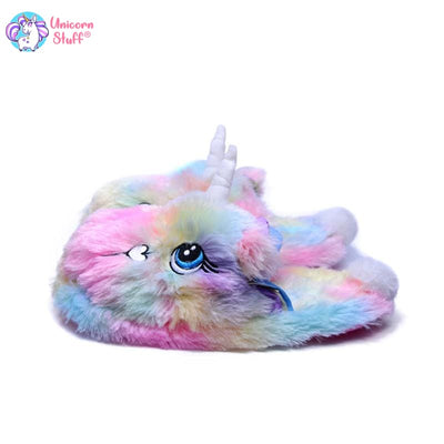 furry unicorn slippers