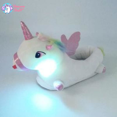 led unicorn slippers