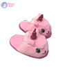 pink fluffy unicorn slippers