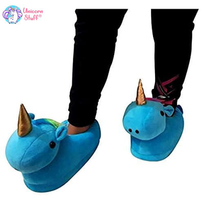 plush unicorn slippers for adults