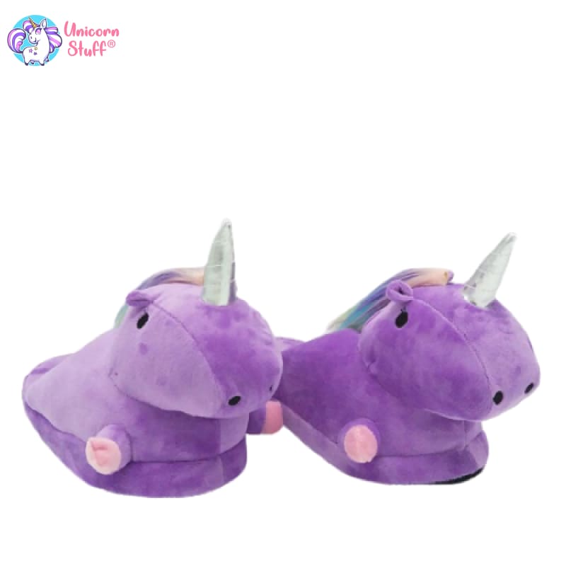 purple unicorn slippers