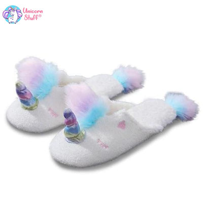 rainbow unicorn slippers