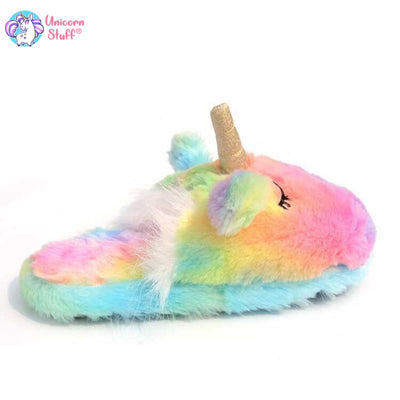 unicorn fur slippers