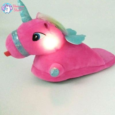 unicorn slippers with led lights
