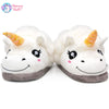 white unicorn slippers